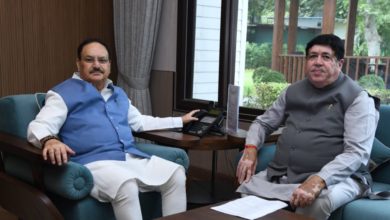 Photo of सांघानी ने नड्डा से की मुलाकात, उर्वरकों की उपलब्धता पर हुई चर्चा